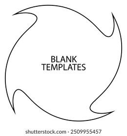 hand line abstract frame picture templates isolated on white background