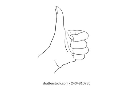 Mano en línea estilo de arte. Conjunto de arte de línea continua aislado sobre fondo blanco. Contorno, línea lineal, línea delgada, garabato arte. Minimalista ilustración vectorial