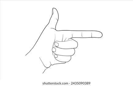 Hand in line art style. Continuous line art set isolated on white background. Outline, linear, thin line, doodle art. Minimalist Vector illustration
