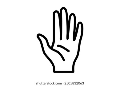 hand line art vector image illustration