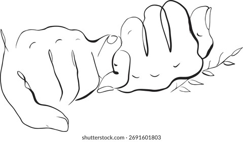 Arte vectorial de dibujo de líneas a mano