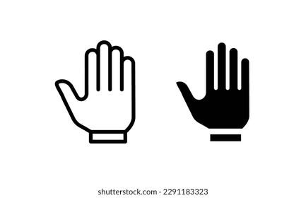 hand line, gloves icon design, Medical health care emergency aid clinic and medication, hand finger thumb pointing direction 
