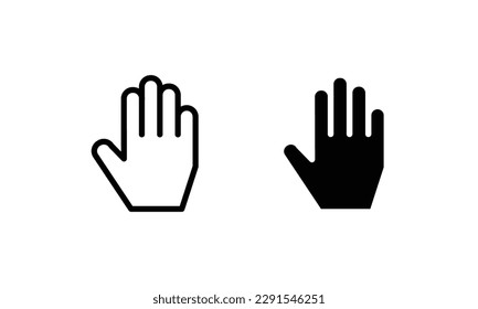 línea de mano, diseño de iconos de guantes, clínica de ayuda de emergencia médica y medicación, dirección apuntando con el dedo pulgar de la mano 