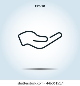 hand line line icon