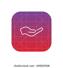 hand line line icon