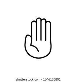 Hand line icon. design template vector
