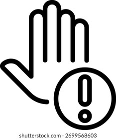 Vector de ilustración de icono de línea de mano