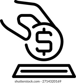 Vector de ilustración de icono de línea de mano