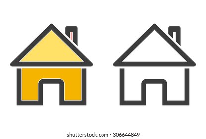 Hand line  icon  on white background. Vector illustration.