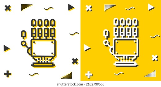 hand line icon. Simple outline style.hand linear sign. Vector illustration isolated on white background. Editable stroke EPS 10