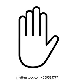 Hand line icon. Stop icon . Vector illustration