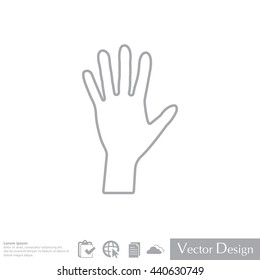 Hand line icon vector