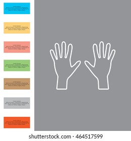 Hand line icon vector
