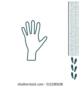 Hand line icon vector