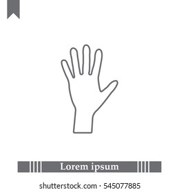 Hand line icon vector