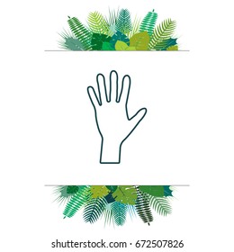 Hand line icon vector