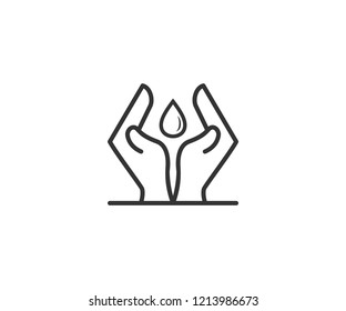 hand line logo designs vector