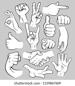 Hand Line Set Stock Vector (Royalty Free) 1159867609