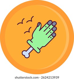 Hand Line vector Icon Design