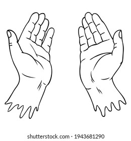 ilustración vectorial de línea de mano,
aislado en fondo blanco.vista superior