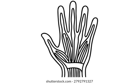 A hand with lines on the palm