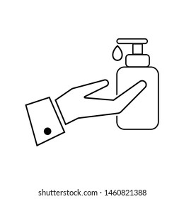 hand liquid soap icon vector