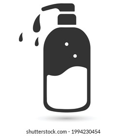 hand, liquid soap icon vector
