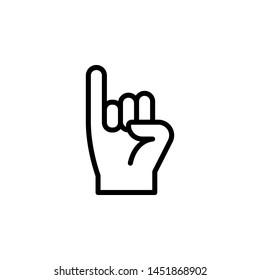 Hand little finger gesture outline icon. Element of hand gesture illustration icon. signs, symbols can be used for web, logo, mobile app, UI, UX