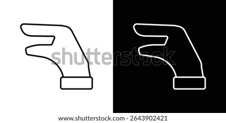 Hand Lizard icon Graphic vector set for ui design