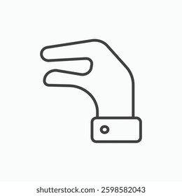 Hand Lizard icon isolated on white background