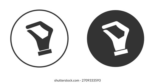 Hand Lizard Symbol Symbol Zeichen in solidem Stil.