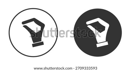 Hand Lizard icon symbol sign in solid style.