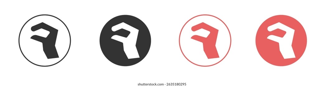 Hand Lizard icon vector design template simple and clean style