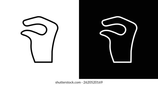 Ícone de mão lagarto vetor, modelo de logotipo de ilustração em estilo moderno
