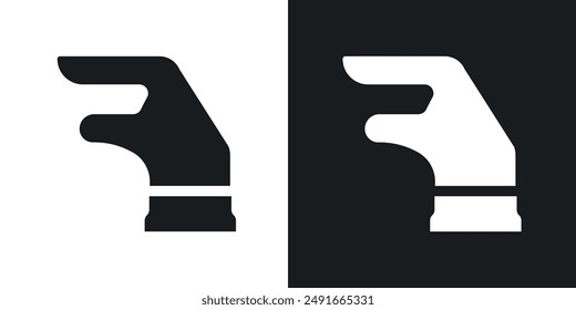 Hand Lizard vector icon set in solid style.