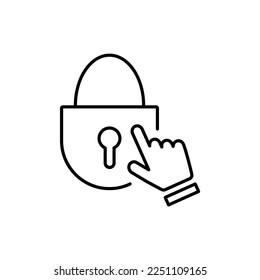 Hand lock icon. Illustration vector eps 10