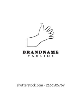 hand logo cartoon icon design template black modern isolated vector