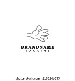 hand logo cartoon icon design template black modern isolated vector