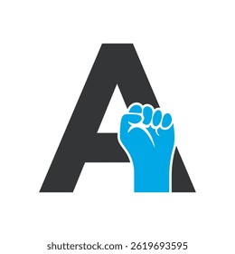  Logo à la main Combiné avec une lettre A Image vectorielle Template