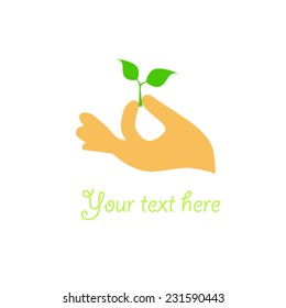 Hand logo design