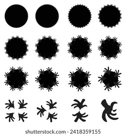 diseño de logotipo manual, silhoutto geométrico de broche