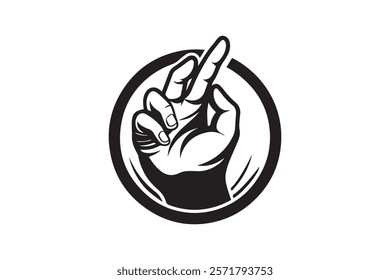 Hand Logo Design Template Vector Illustration