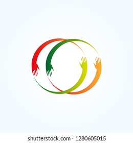 Hand logo design  templates, vector logo for business corporate, elements, illustration