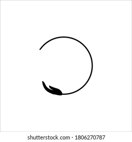 signo vectorial de diseño de logotipo de mano