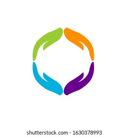 hand logo design vector template