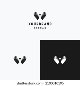 Hand logo icon design template