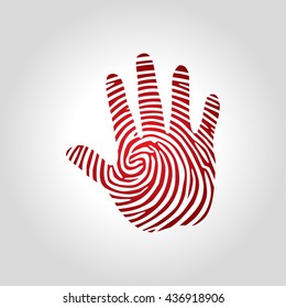 hand logo, icon and symbol vector illustration