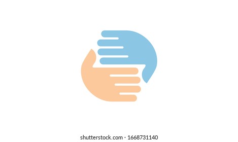 Hand logo Icon template design in Vector illustration