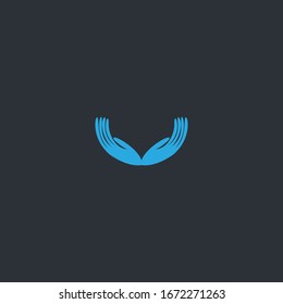 Hand logo Icon template design in Vector illustration 