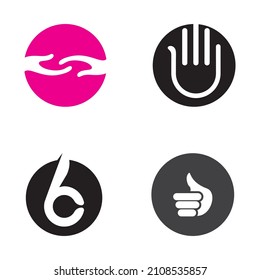 Hand logo icon vector design template